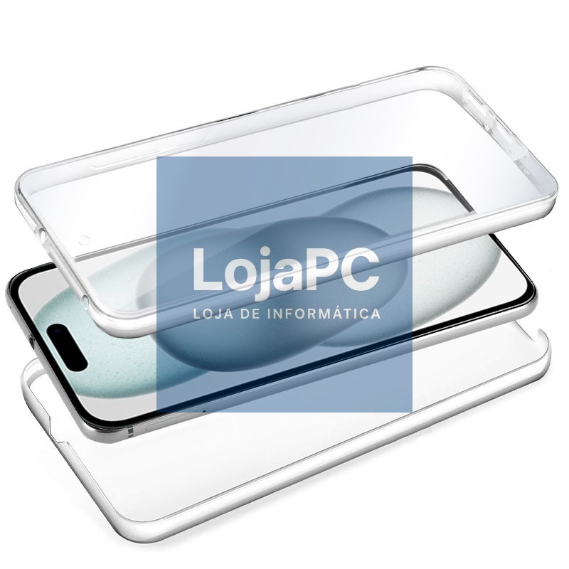 COOL 3D Silicone Case for iPhone 15 (Transparent Front + Back) — imagem 2