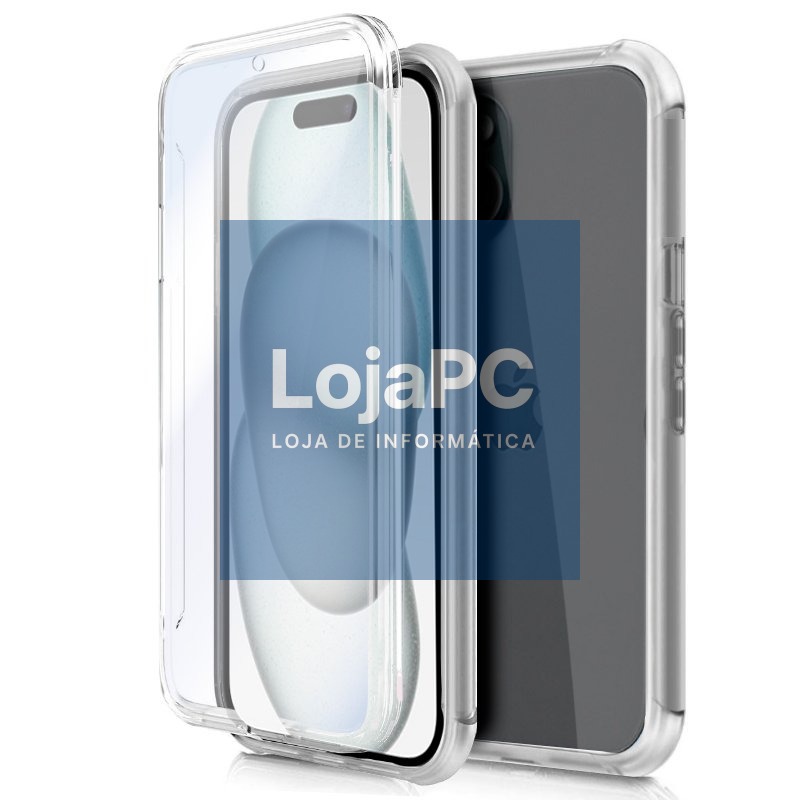 COOL 3D Silicone Case for iPhone 15 (Transparent Front + Back)