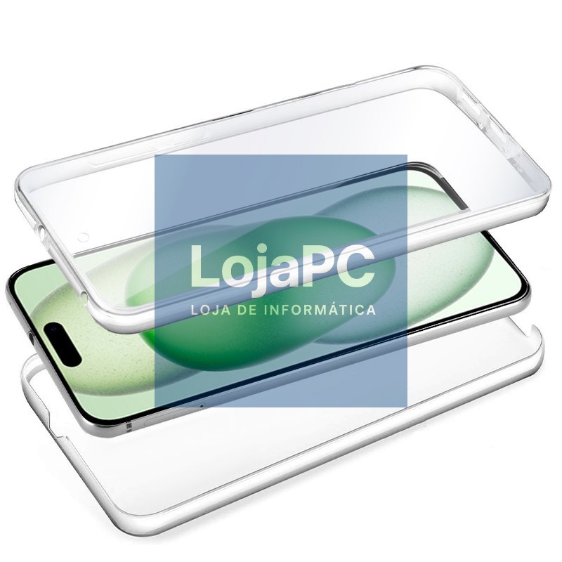 COOL 3D Silicone Case for iPhone 15 Plus (Transparent Front + Back) — imagem 2