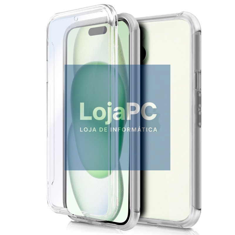 COOL 3D Silicone Case for iPhone 15 Plus (Transparent Front + Back)