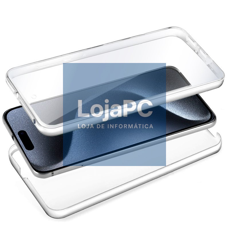 COOL 3D Silicone Case for iPhone 15 Pro (Transparent Front + Back) — imagem 2