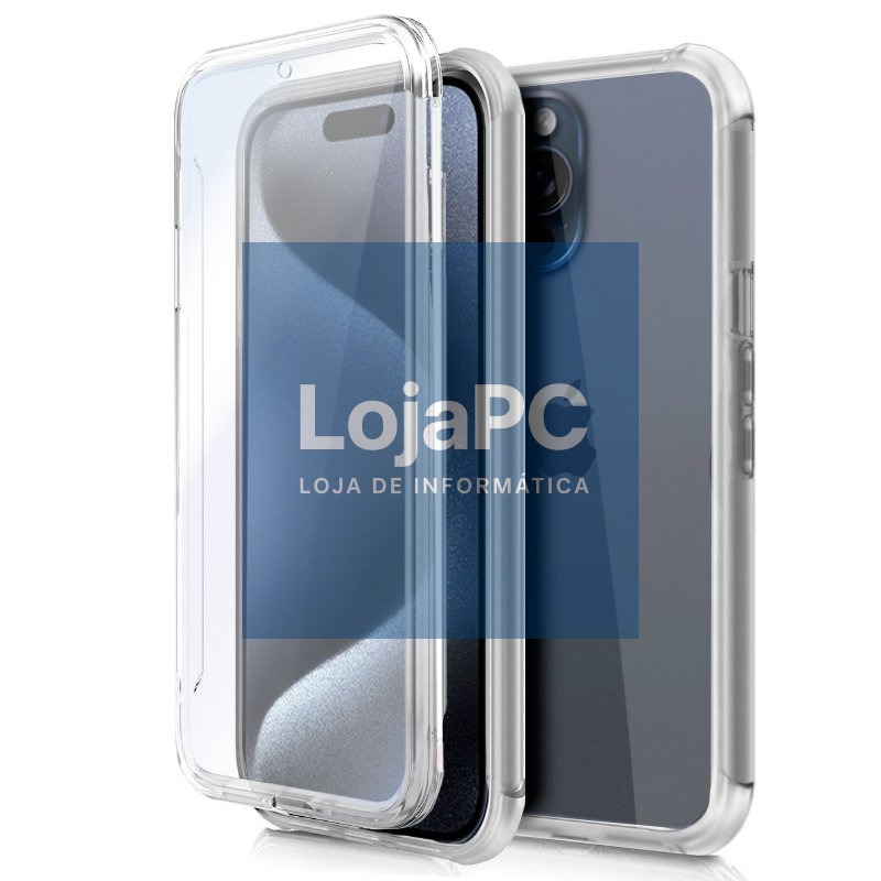 COOL 3D Silicone Case for iPhone 15 Pro (Transparent Front + Back)
