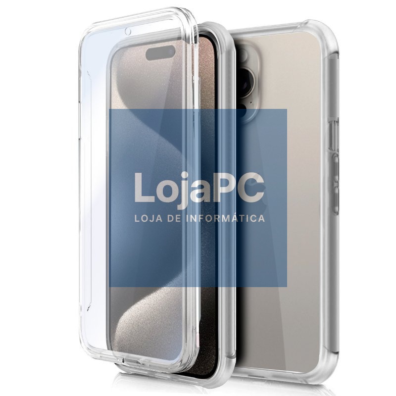 COOL 3D Silicone Case for iPhone 15 Pro Max (Transparent Front + Back)