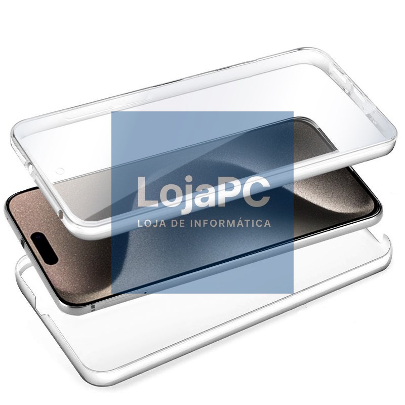 COOL 3D Silicone Case for iPhone 15 Pro Max (Transparent Front + Back) — imagem 2