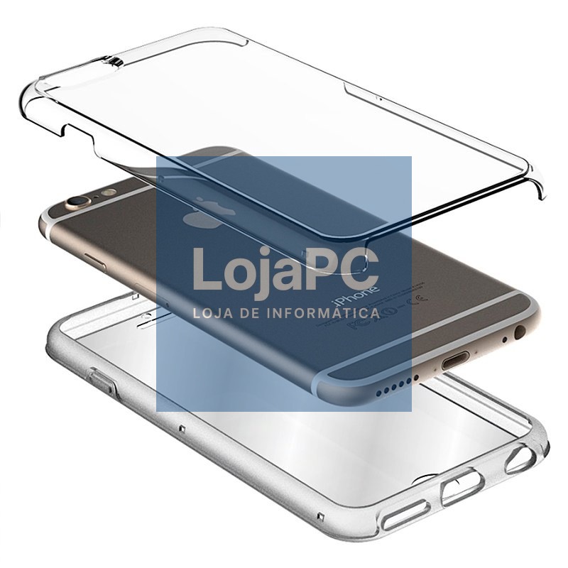 COOL 3D Silicone Case for iPhone 7 Plus / iPhone 8 Plus (Transparent Front + Back) — imagem 2