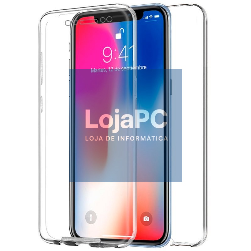 COOL 3D Silicone Case for iPhone X / iPhone XS (Transparent Front + Back)