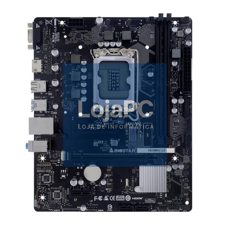 Biostar Placa Base H610MHC 2.0 DDR4 mATX LGA1700 — imagem 3