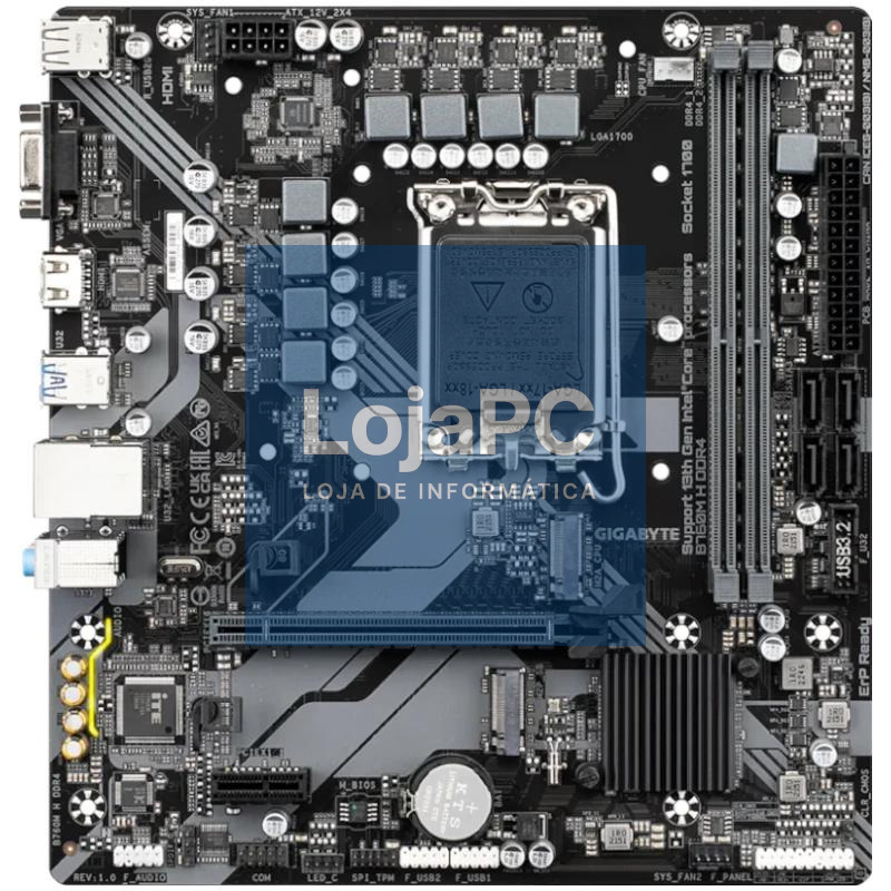 Gigabyte Placa Base B760M H DDR4 mATX LGA1700 — imagem 2