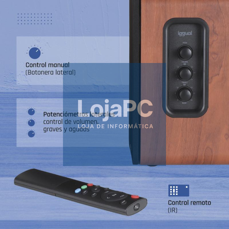 iggual Altavoces 2.0 50W Bluetooth 5.3 Home Studio — imagem 2