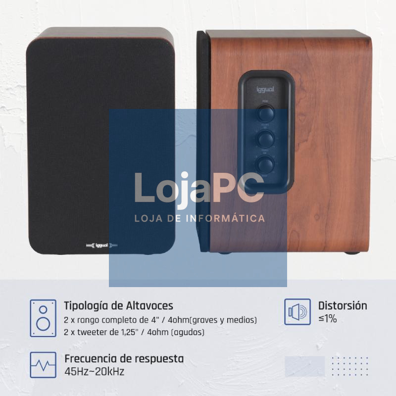 iggual Altavoces 2.0 50W Bluetooth 5.3 Home Studio — imagem 3