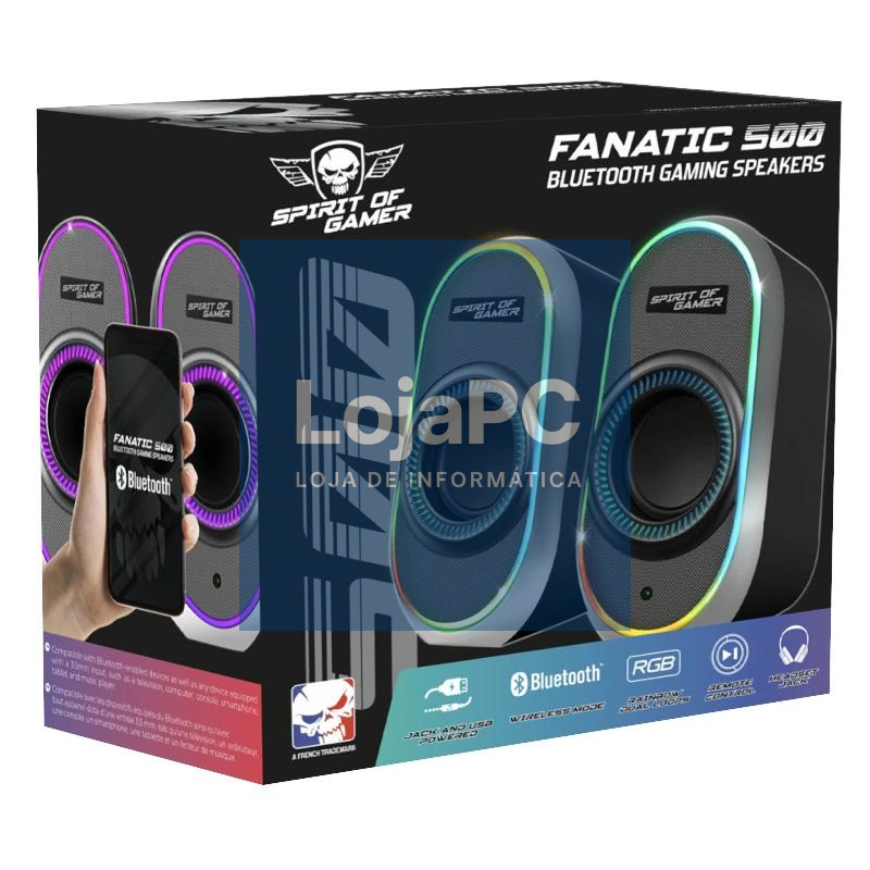Spirit of Gamer Altavoz 2.0 FANATIC 500 RGB Black — imagem 3