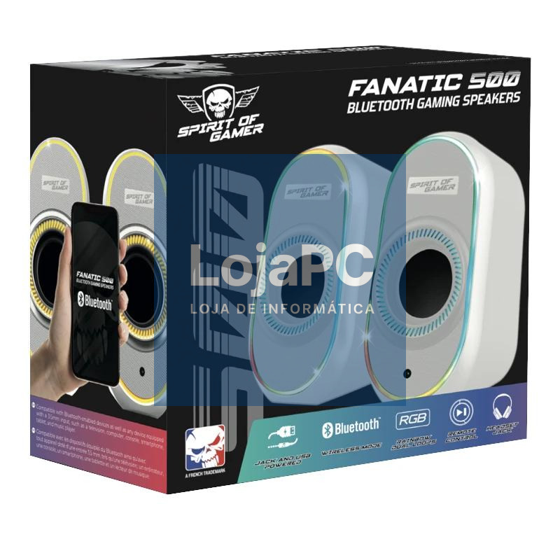 Spirit of Gamer Altavoz 2.0 FANATIC 500 RGB White — imagem 2