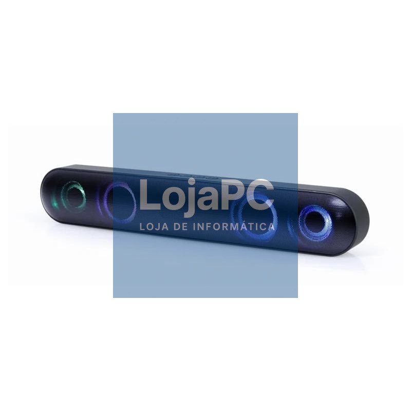 GEMBIRD Barra sonido Bluetooth luz led negra