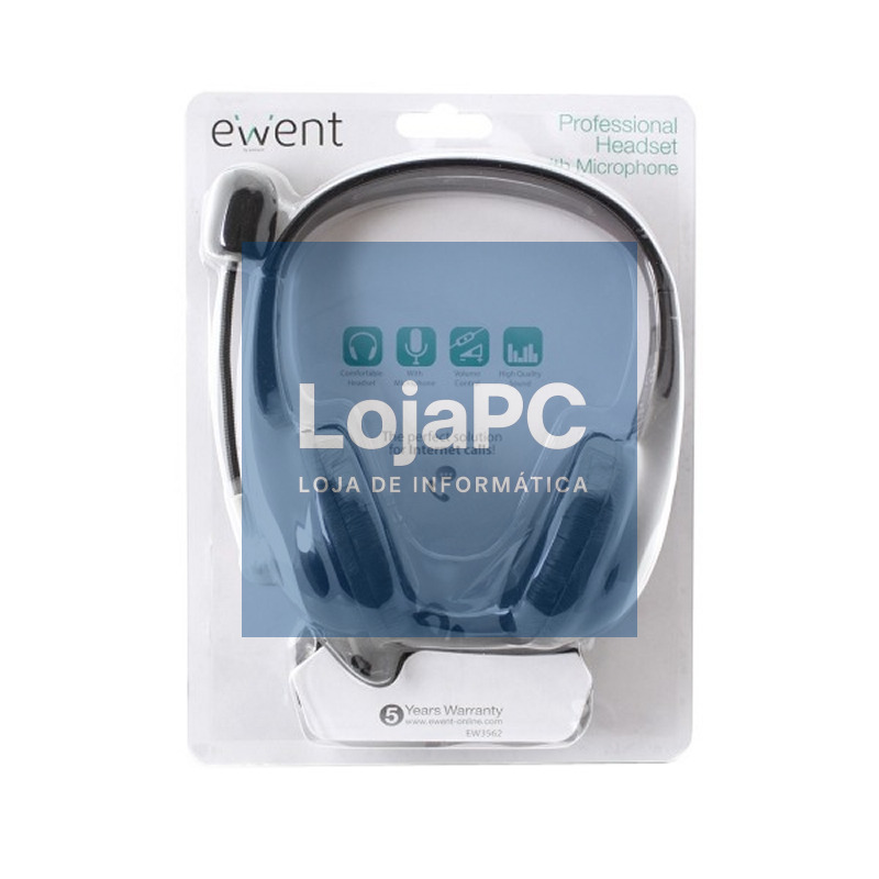 EWENT EW3562 Auriculares + Micrófono Stéreo negro — imagem 5