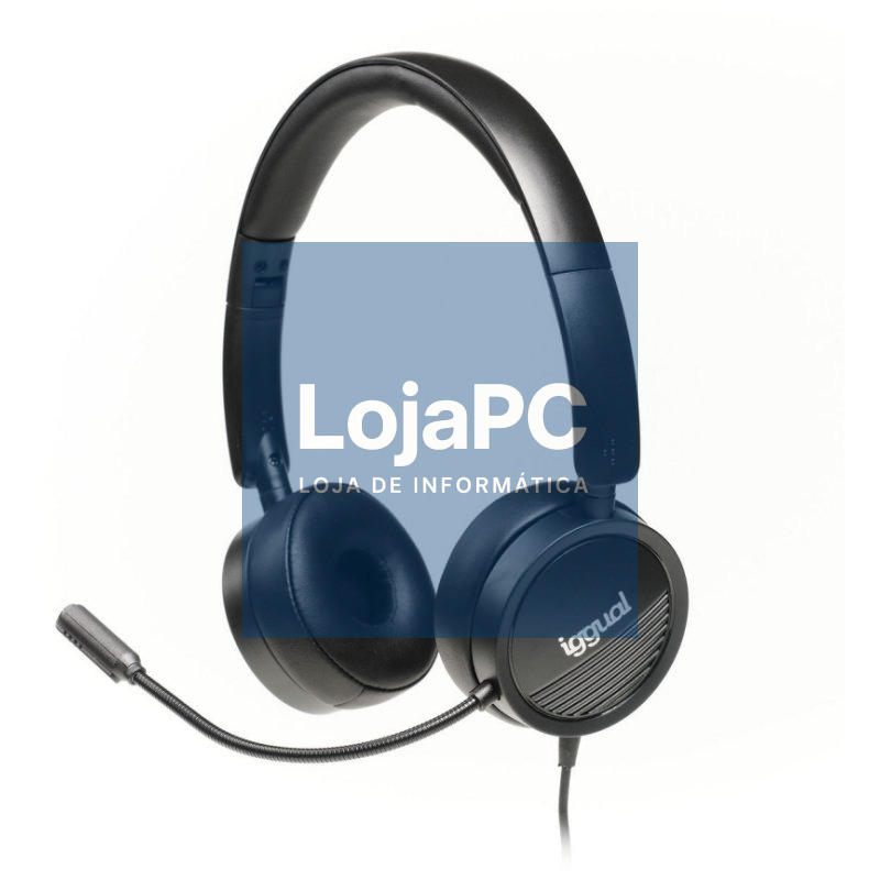 iggual Auriculares con micro Dual Tech USB/3,5 mm