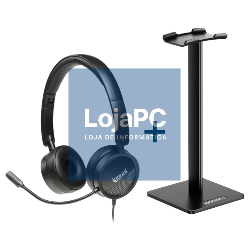 iggual Kit auriculares Dual Tech + soporte SA22