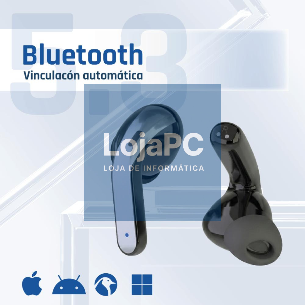 iggual Auriculares inalámbricos TWS Bluetooth negr — imagem 2