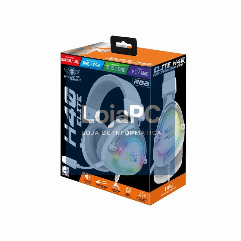 Spirit of Gamer Auriculares Elite H-40 Blanco — imagem 3