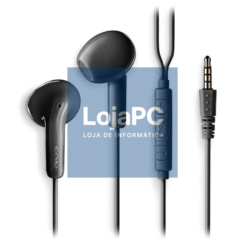 NGS Auricular Negro Estéreo Cable JACK 3.5 Mm — imagem 2