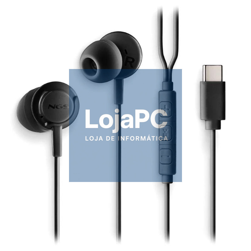 NGS Auricular Negro Estéreo USB-C Con Cable — imagem 2