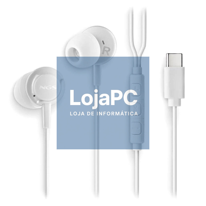 NGS Auricular Blanco Estéreo USB-C con cable — imagem 2