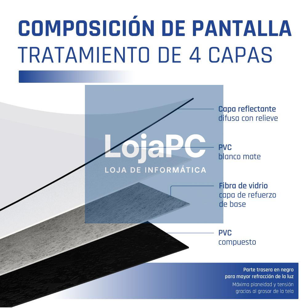 iggual Pantalla 100" 180x180 cm 1:1 trípode+bolsa — imagem 3