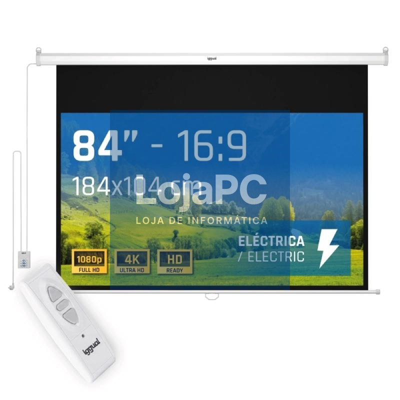 iggual Pantalla eléctrica 16:9 84" 184x104 cm