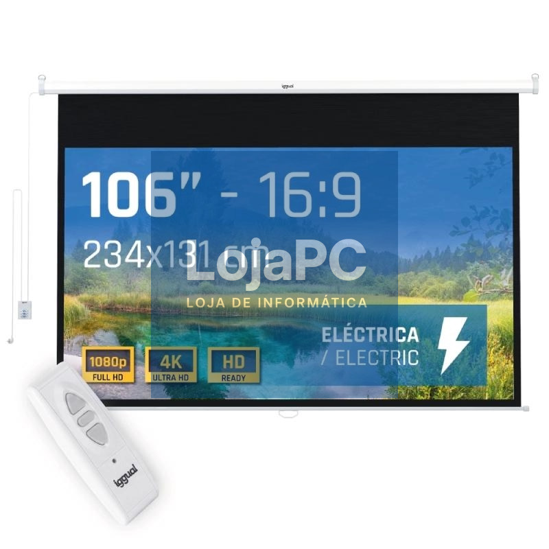 iggual Pantalla eléctrica 16:9 106" 234x131 cm