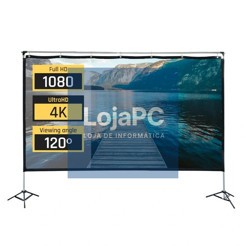 iggual Pantalla exterior portable 100" 221x124 cm
