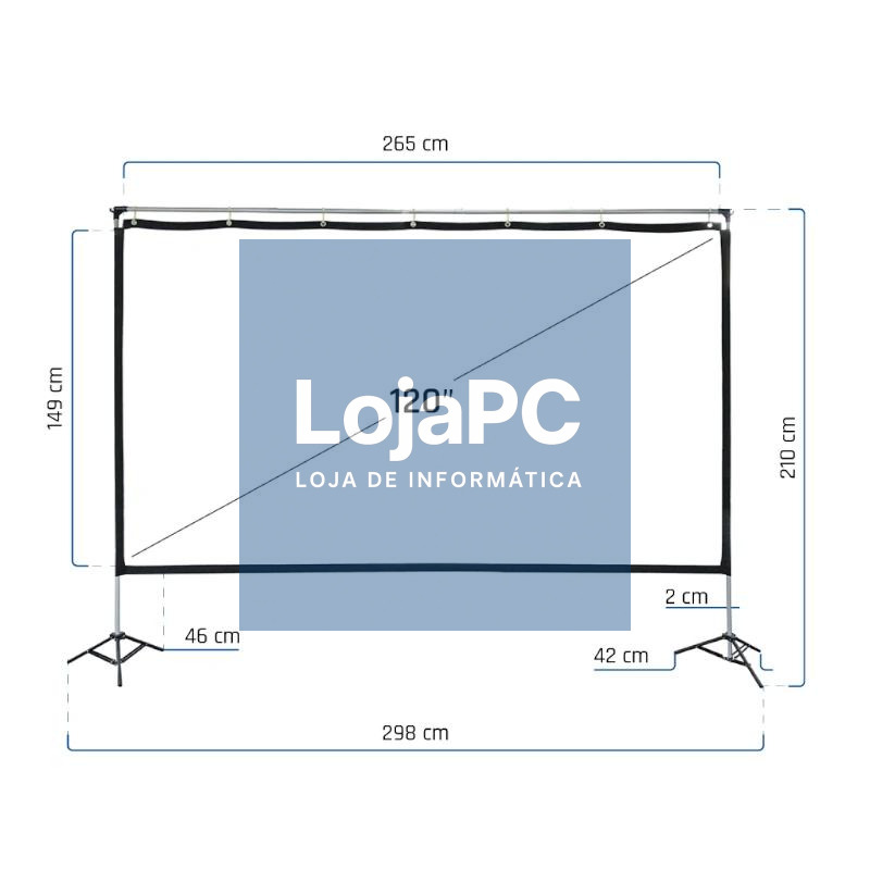 iggual Pantalla exterior portable 120" 265x149 cm — imagem 3
