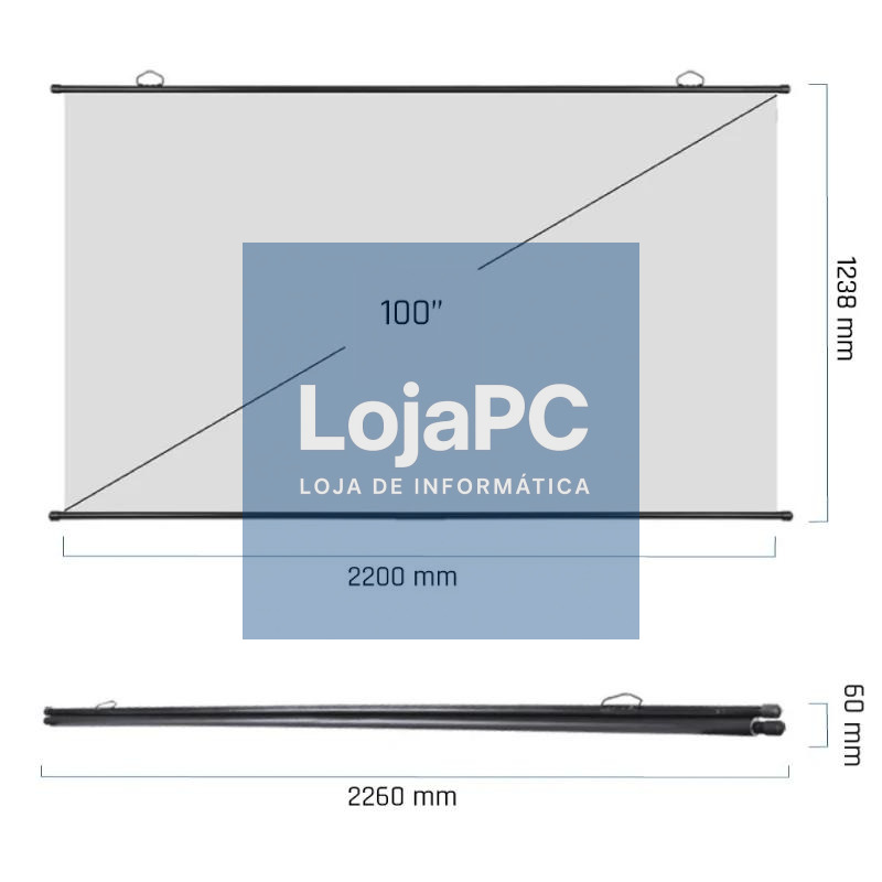 iggual Pantalla enrollable manual 100"16:9 PEM100p — imagem 2