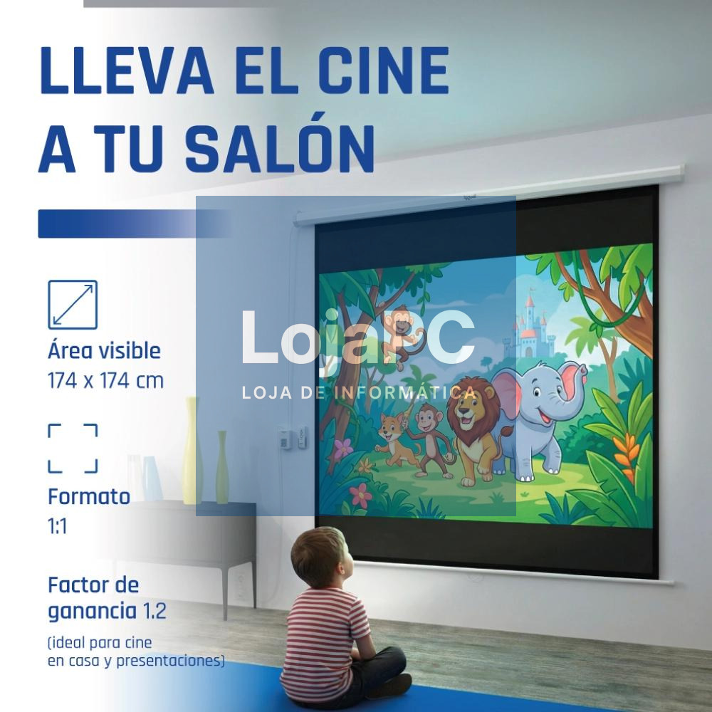 iggual Pantalla eléctrica 1:1 100" 180x180 cm — imagem 2