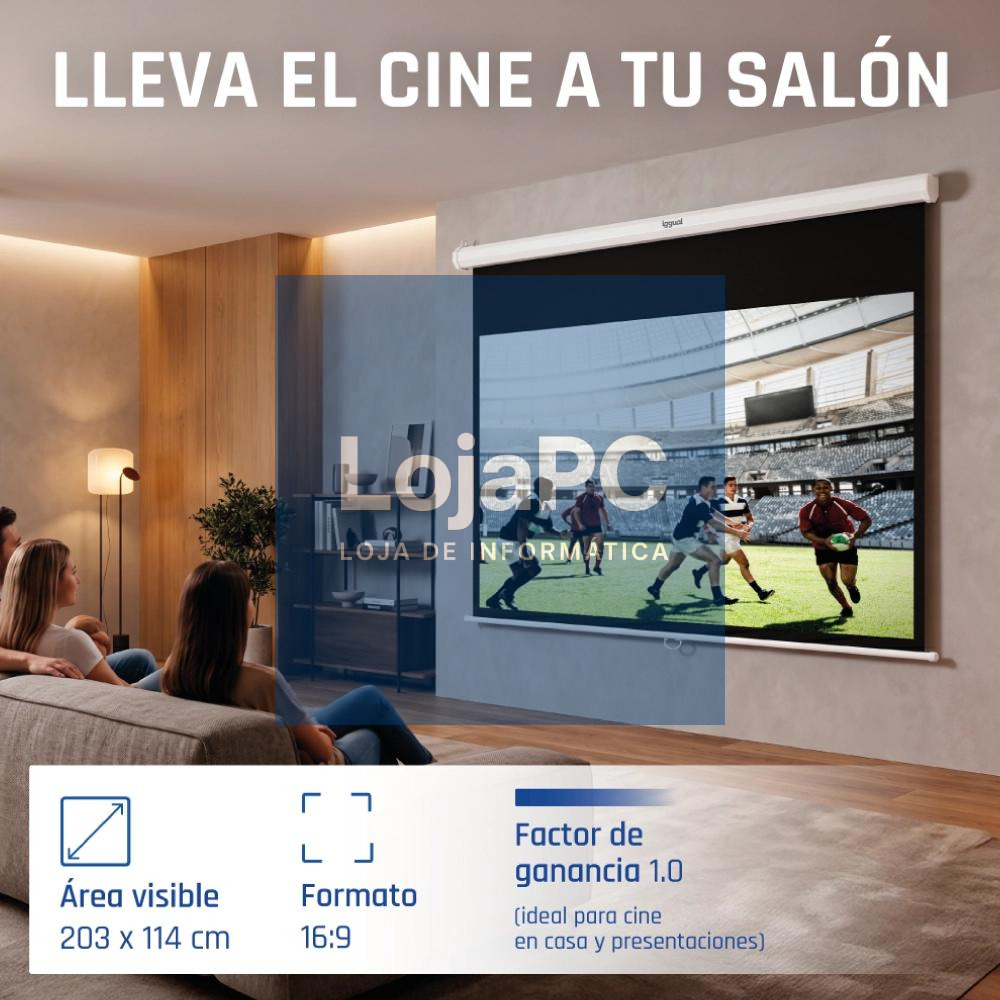 iggual Pantalla manual 16:9 92" 203x114 cm — imagem 3