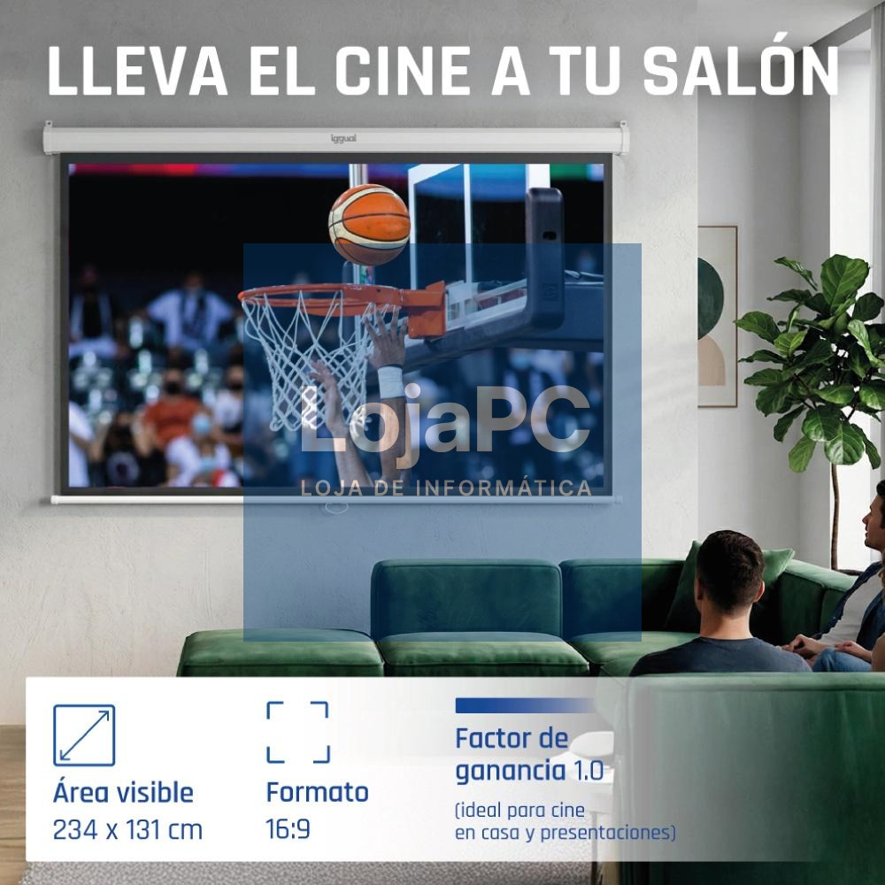 iggual Pantalla manual 16:9 106" 234x131 cm — imagem 3