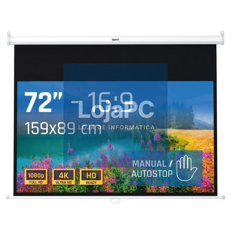 iggual Pantalla manual 16:9 72" 159x89 cm