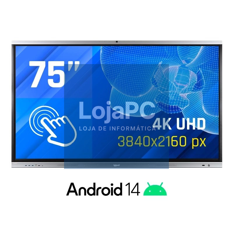 iggual Pantalla interactiva 4K ORCHID 75" Webcam