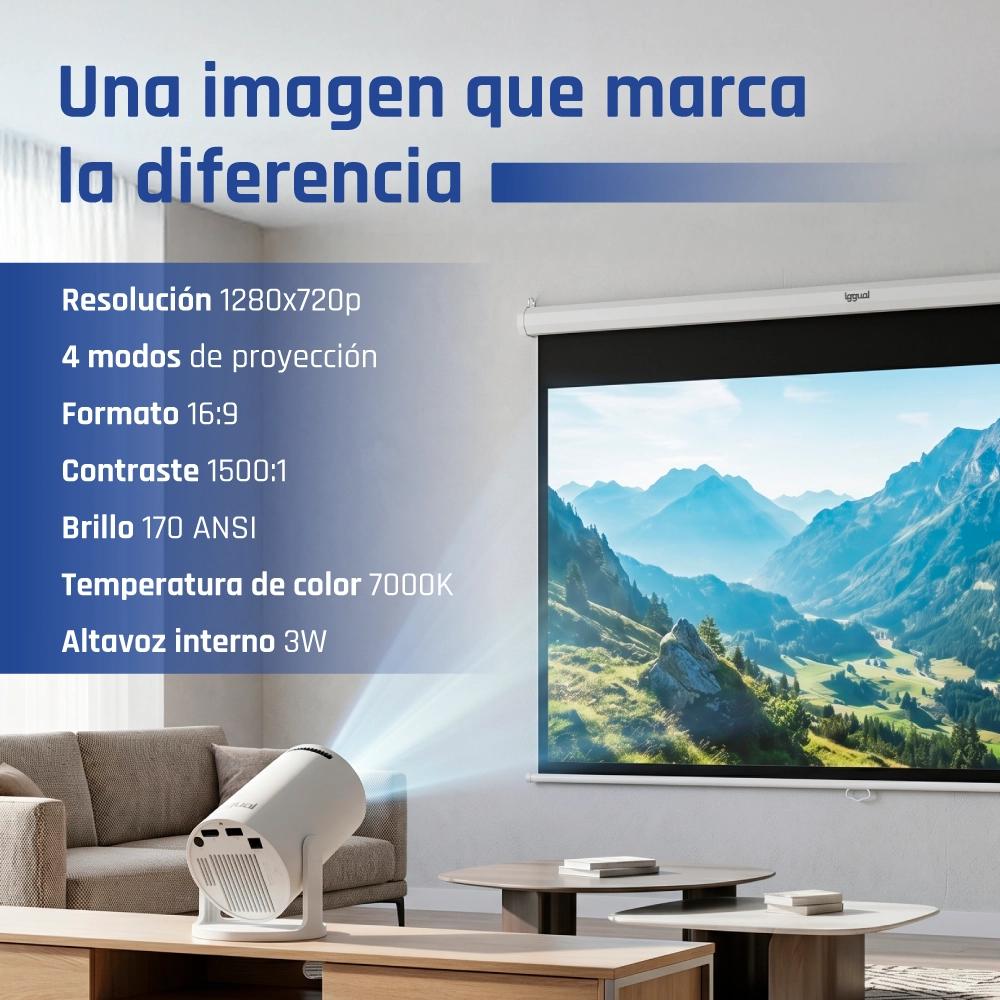 iggual Mini proyector MP720p HDMI WiFi BT Android — imagem 5