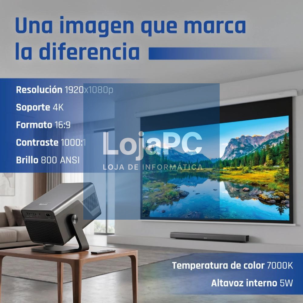 iggual Proyector 4K 1080p Pro 800ANSI Android — imagem 3