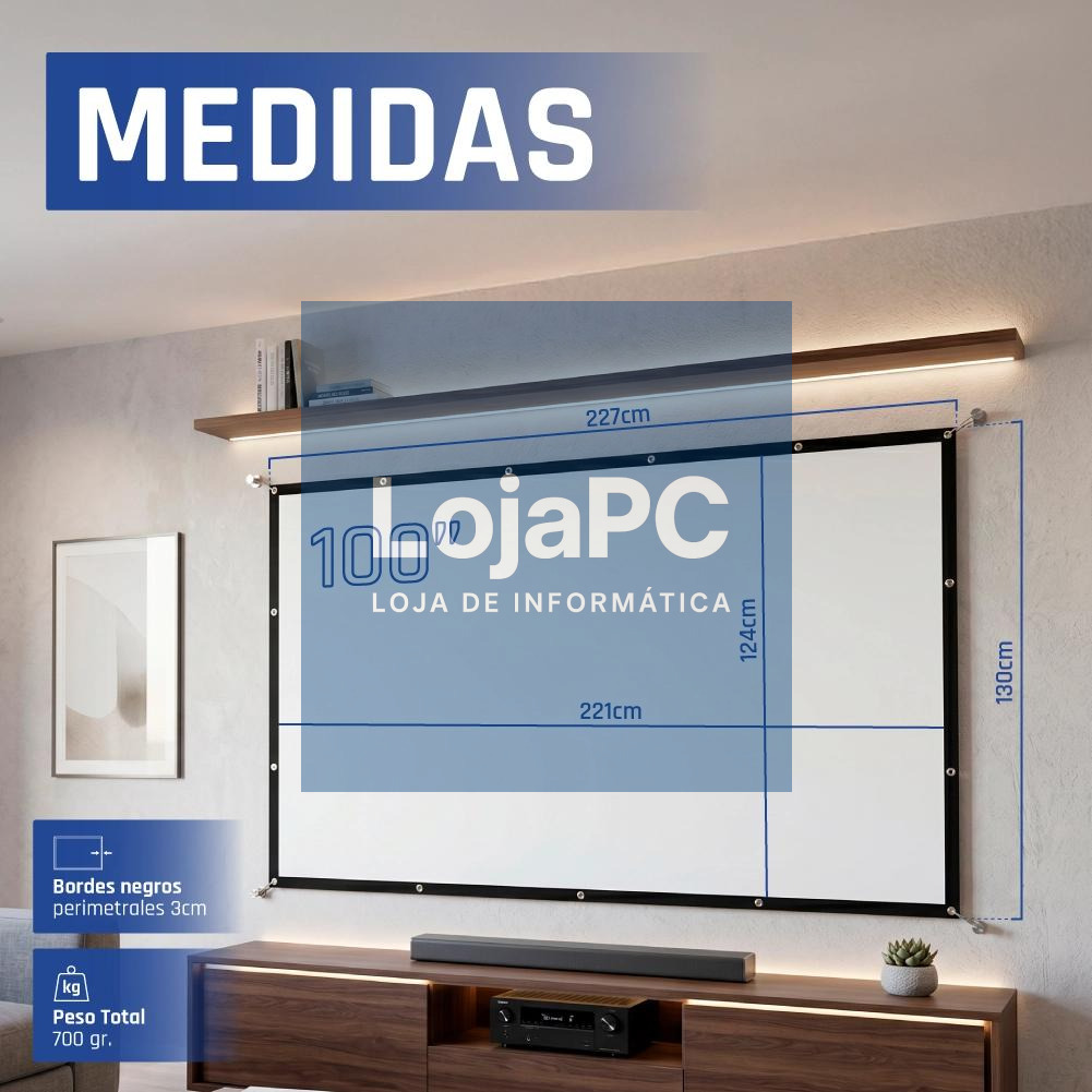iggual Pack proyector 4K + Lona proyección100" — imagem 2