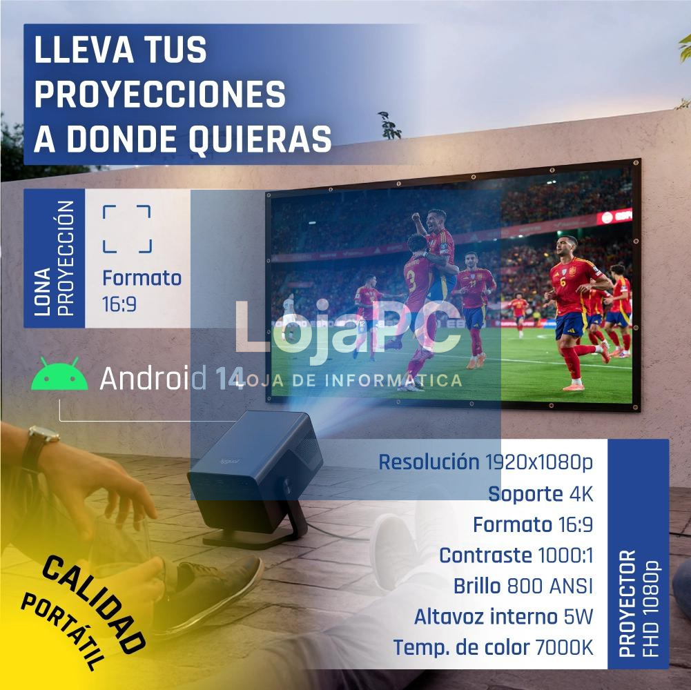 iggual Pack proyector 4K + Lona proyección100" — imagem 3