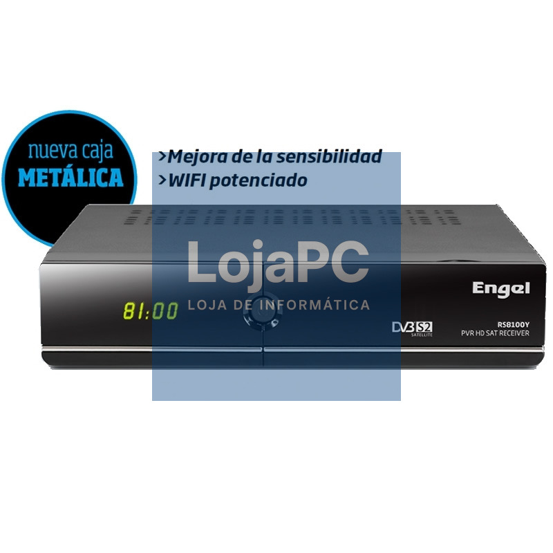 Engel RS8100Y Receptor Satélite HD PVR Wf/Eth