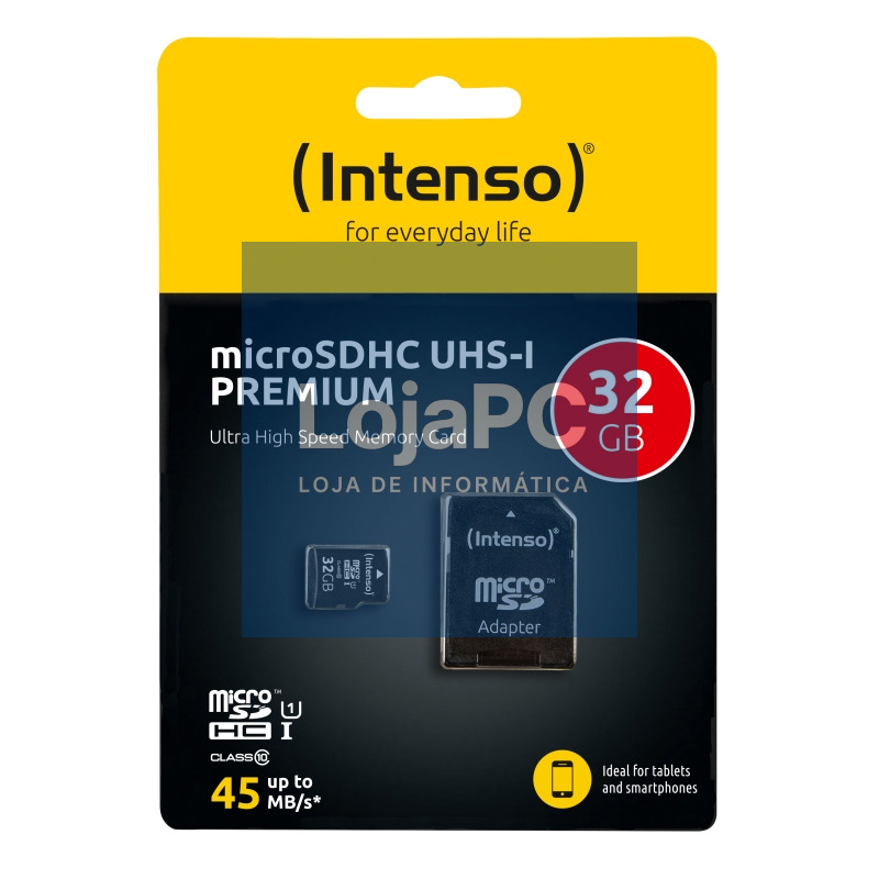 Intenso 3423480 Micro SD UHS-I Premium 32GB c/adap — imagem 3
