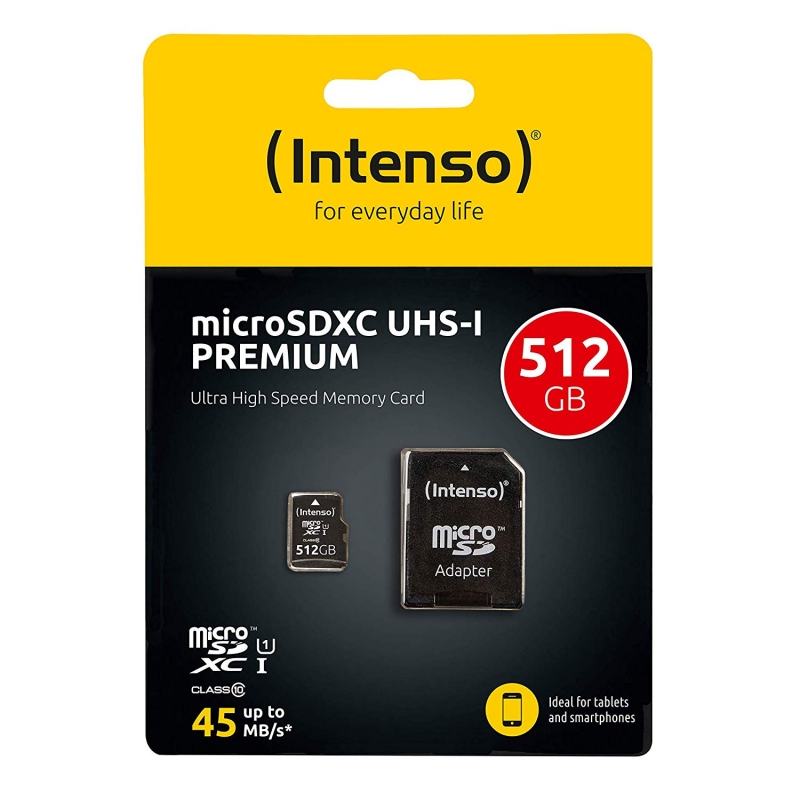 Intenso 3423493 Micro SD UHS-I Premium 512G c/adap — imagem 3