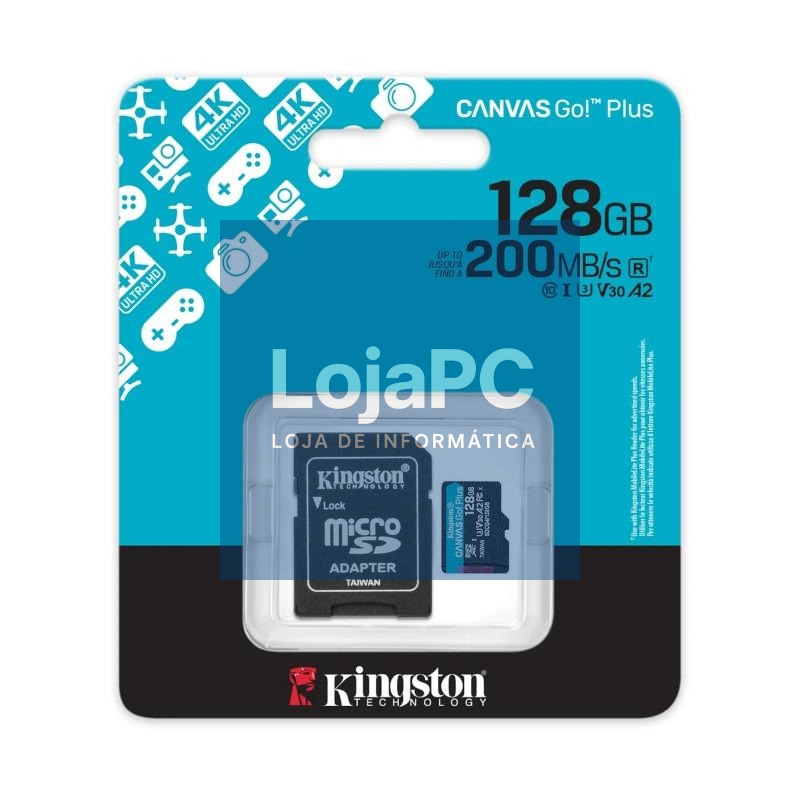 Kingston microSD Canvas Go! Plus 4 128GB 200 MB-s