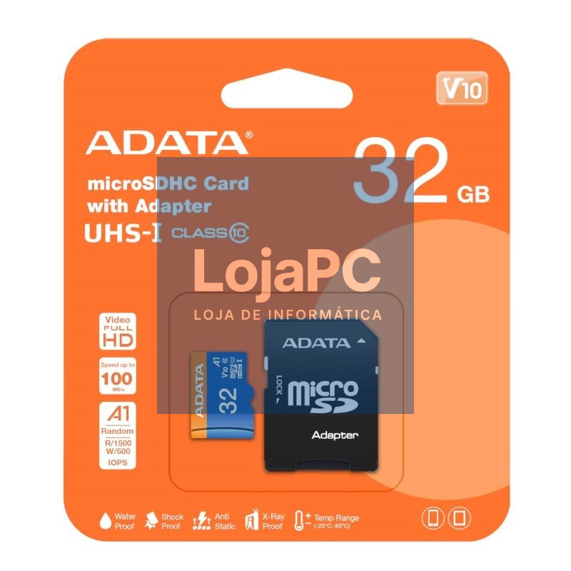 ADATA MicroSDHC 32GB UHS-I CLASS10 c/adapt