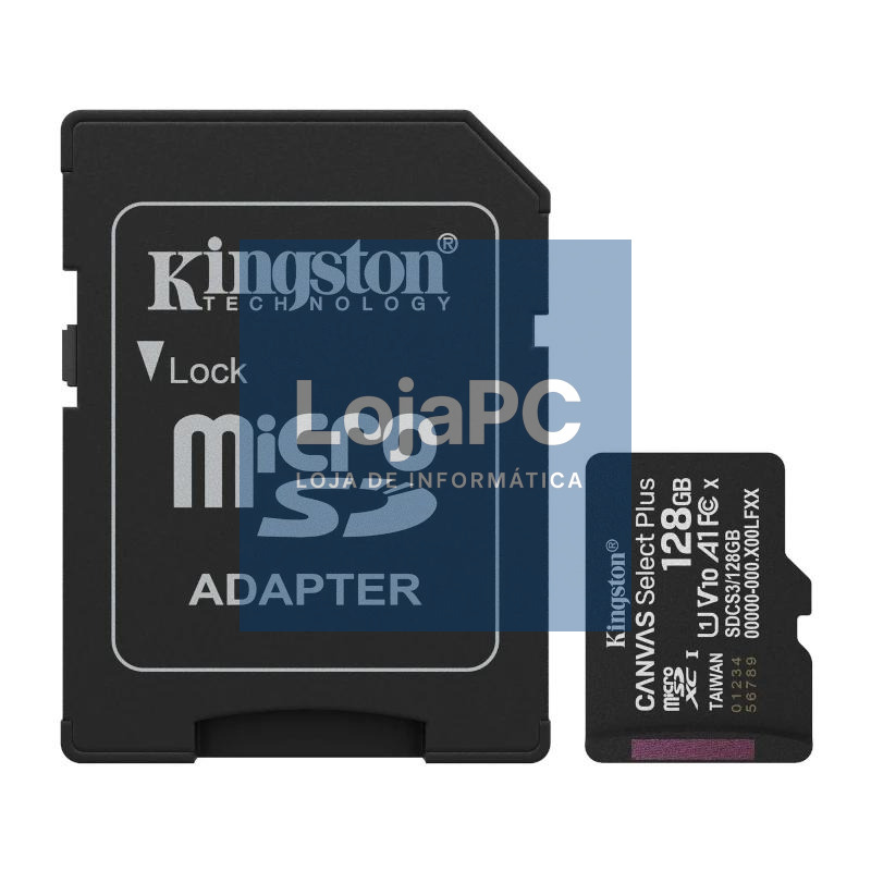 Kingston SDCS3/128GB microSD XC Gen3 150MB/s A1