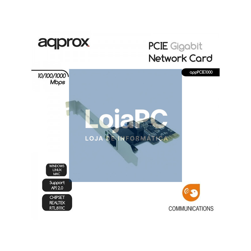 approx APPPCIE1000 Tarjeta Red Gigabit PCI-E LP — imagem 2