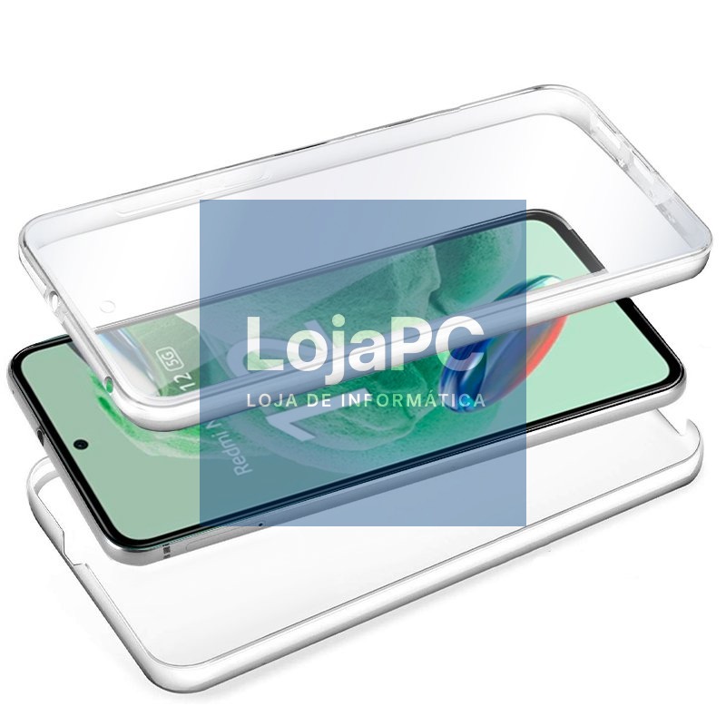 COOL 3D Silicone Case for Xiaomi Redmi Note 12 5G / Poco X5 5G (Transparent Front + Back) — imagem 2
