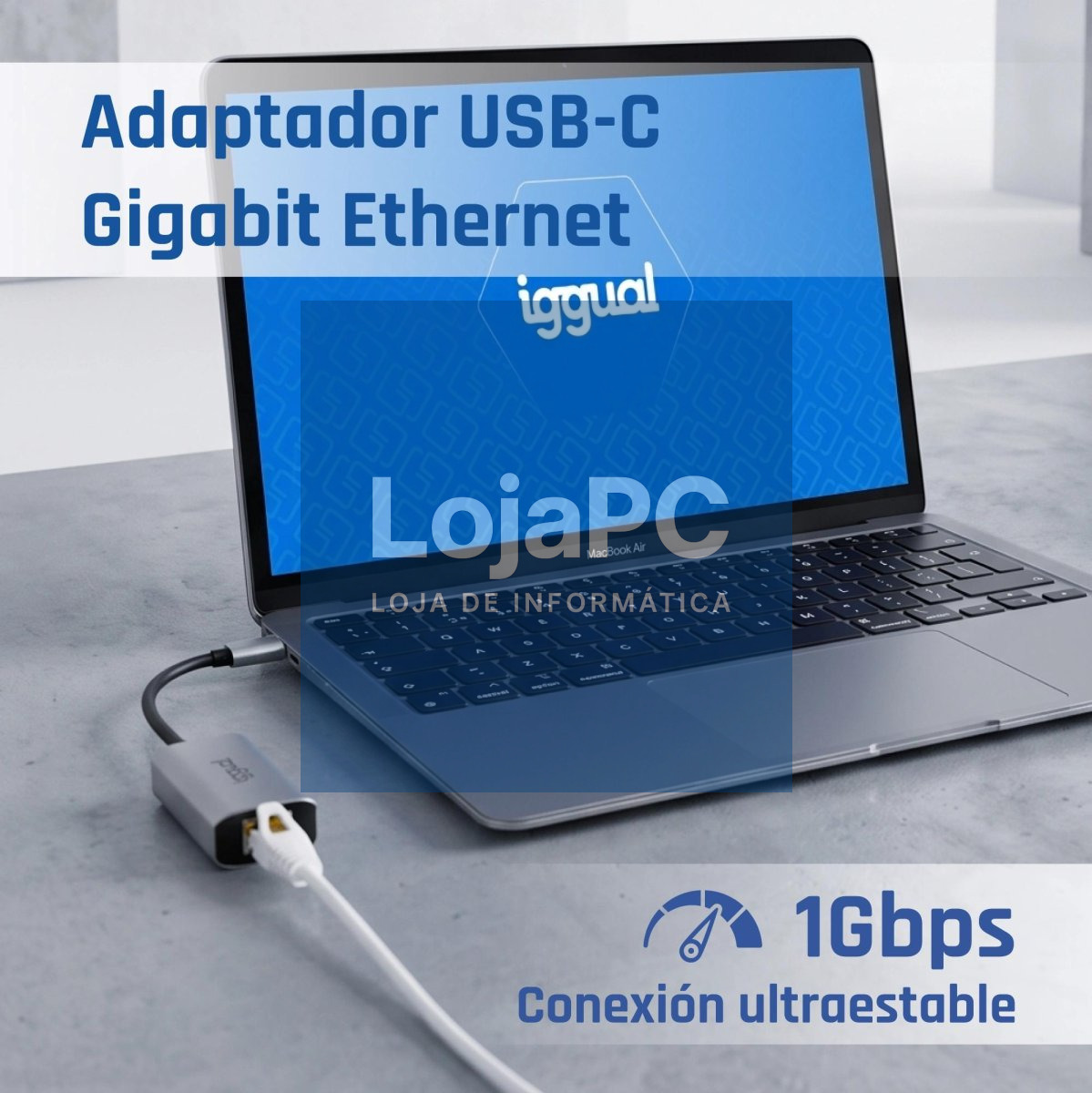iggual Adaptador tipo C a RJ45 Gigabit 1000Mbps — imagem 3
