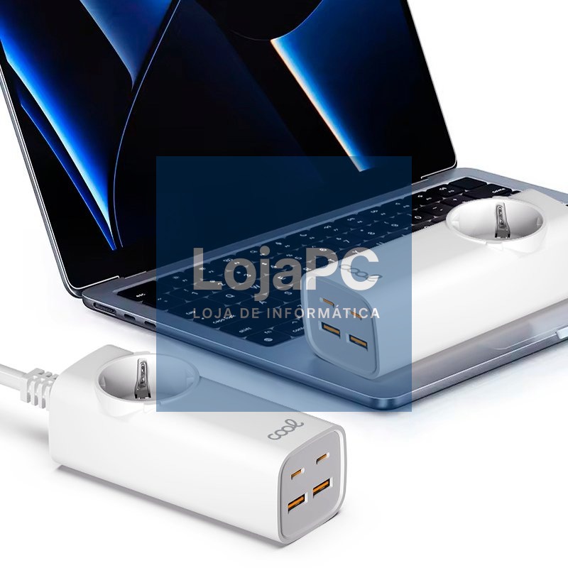 COOL 65W Universal Multiport Charger (5 Port Power Strip) White — imagem 2